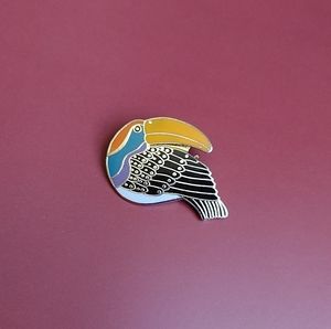 Vintagr Laurel Burch | Colorful Tucan Enamel Brooch